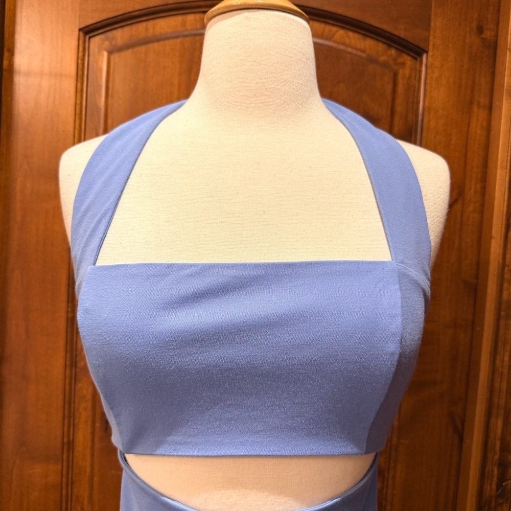 💋Reformation Sonali knit Blue Midi Dress size Medium - Picture 6 of 12